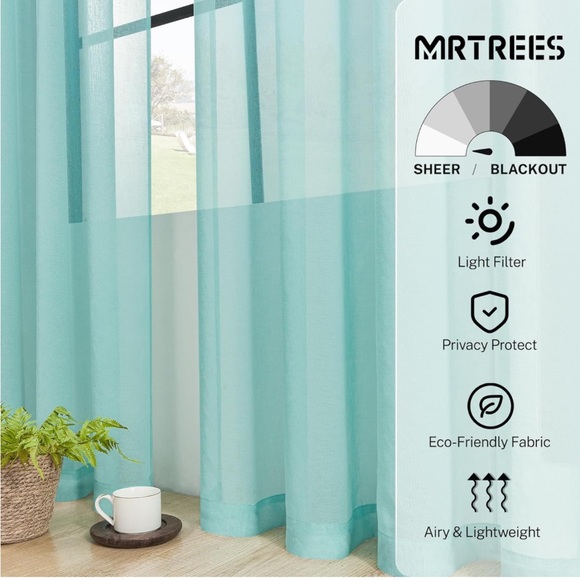 Sheer Curtain Panels Brand New - Picture 2 of 6